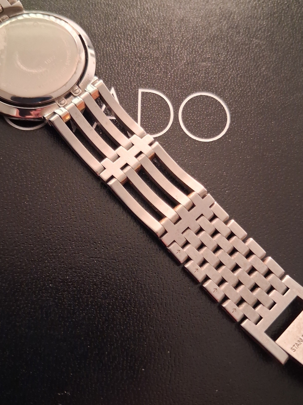 Movado Watch Two-Tone Dress Watch - Black Dial $1295 - Picture 14 of 16